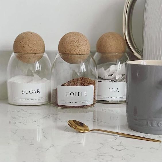 3 Glass Jar with Ball Cork Set