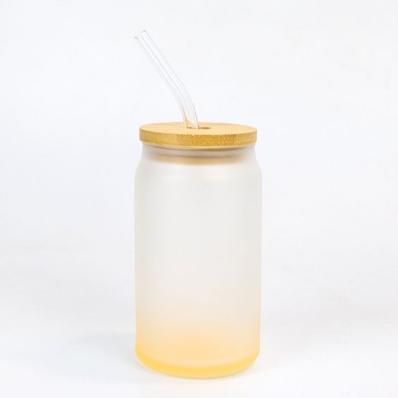 Frosted Glass Jar For Drinks